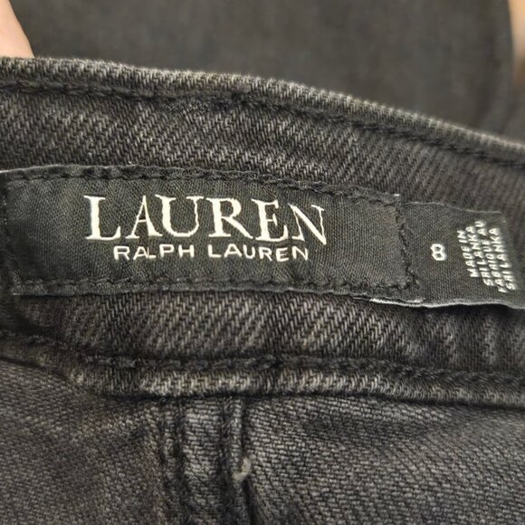 Lauren Ralph Lauren Relaxed Tapered Ankle Jeans Empire Black Wash NWT - Picture 11 of 13